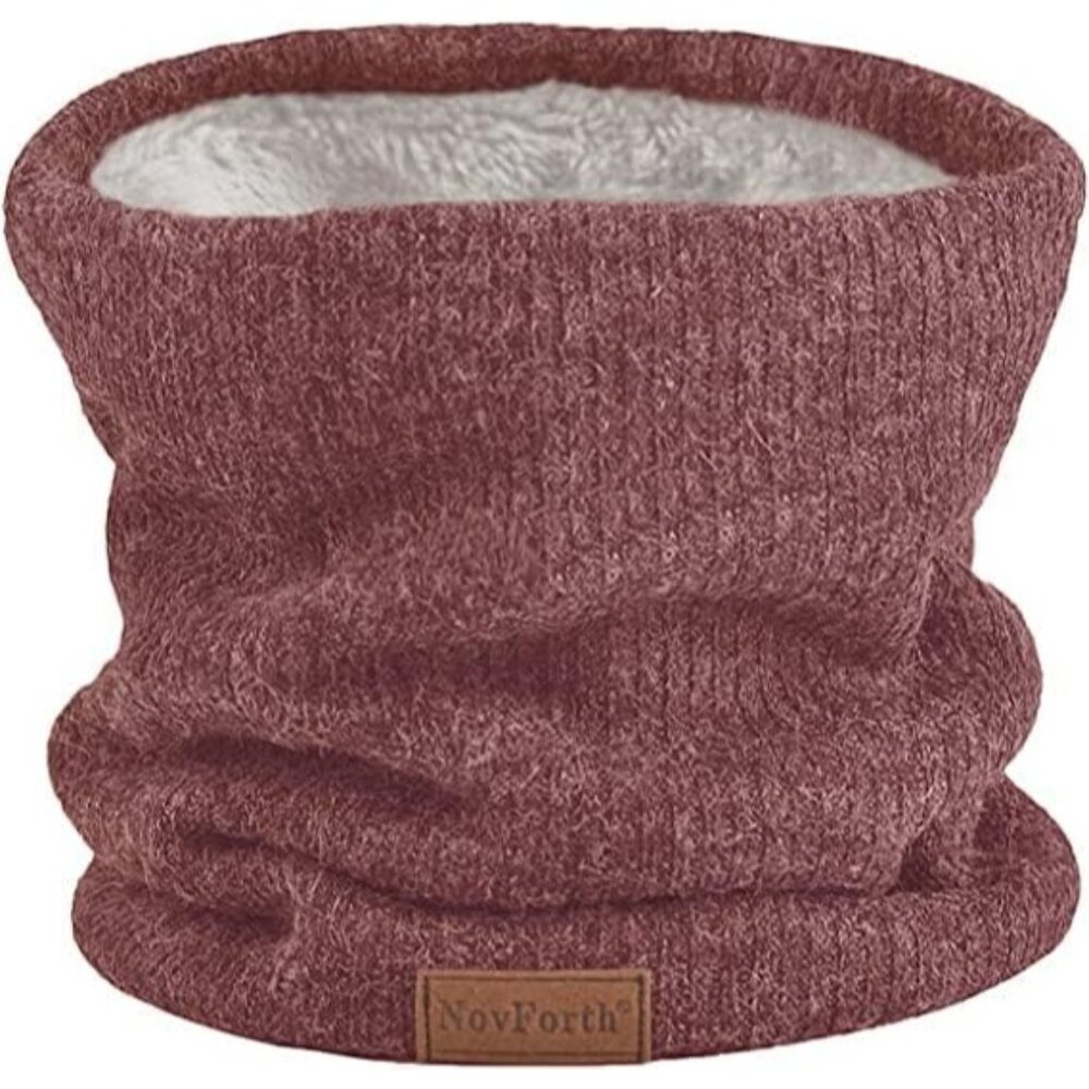 Men's Mix Red Winter Ski Neck Gaiter Face Scarf Fleece Windproof Scarves